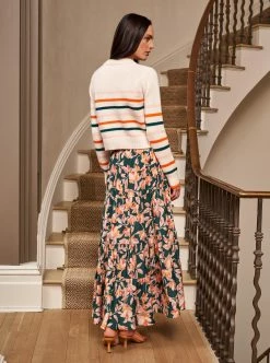 LLC21123_CREAM/ PINK/ORANGE/GREEN Mini Marin Sweater Monogram