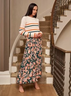 LLC21123_CREAM/ PINK/ORANGE/GREEN Mini Marin Sweater Monogram