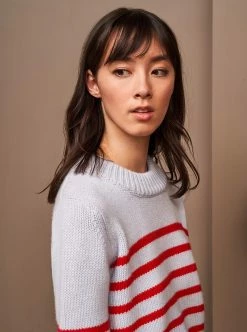 LLC21123_LT-BLUE/RED Monogram Mini Marin Sweater