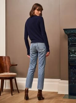 LLC21245_NAVY Knitwear Neat Cardigan