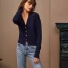 LLC21245_NAVY Knitwear Neat Cardigan