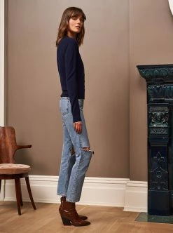 LLC21245_NAVY Knitwear Neat Cardigan