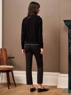 LLC21245_BLACK Neat Cardigan Knitwear