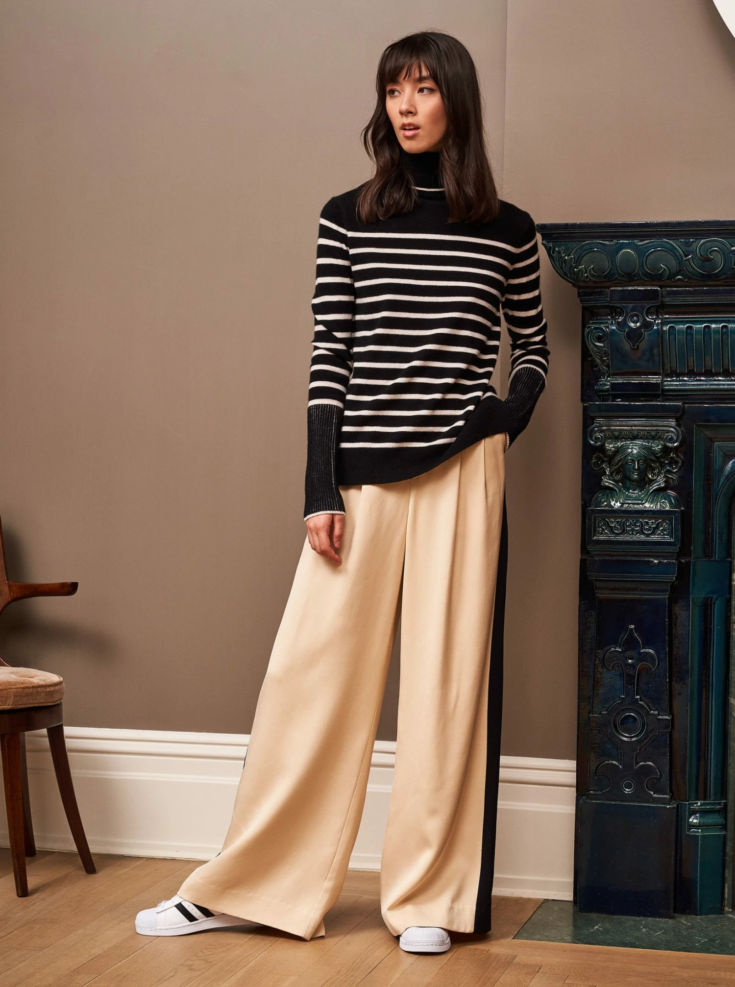 LLC21249_BLACK/CREAM AAA Lean Lines Turtleneck Knitwear 3 LLC21249_BLACK/CREAM AAA Lean Lines Turtleneck Knitwear
