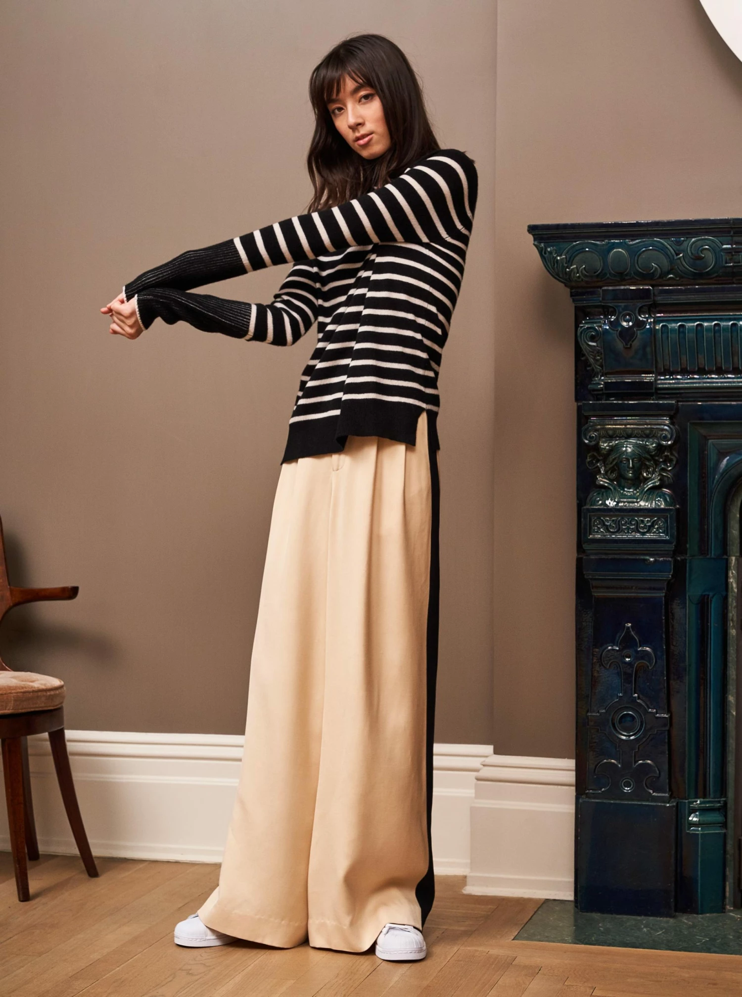 LLC21249_BLACK/CREAM AAA Lean Lines Turtleneck Knitwear 4 LLC21249_BLACK/CREAM AAA Lean Lines Turtleneck Knitwear