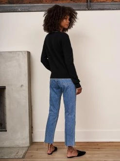 LLC21246_BLACK Knitwear Neat Sweater