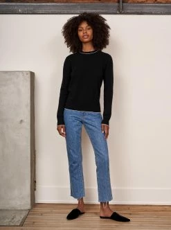 LLC21246_BLACK Knitwear Neat Sweater