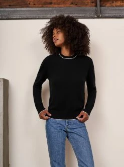 LLC21246_BLACK Knitwear Neat Sweater