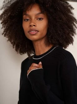 LLC21246_BLACK Knitwear Neat Sweater