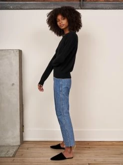 LLC21246_BLACK Knitwear Neat Sweater