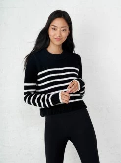 LLC21123_BLACK/CREAM Mini Marin Sweater