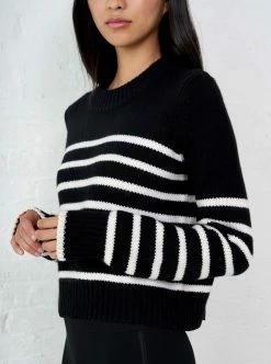 LLC21123_BLACK/CREAM Mini Marin Sweater