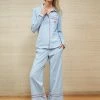 LLC21027/LLC24002_LIGHT_BLUE/RED Monogram Bonne Nuit Pajamas