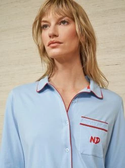 LLC21027/LLC24002_NAVY/WHITE Monogram Bonne Nuit Pajamas