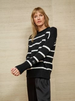 LLC21524_BLACK/CREAM Marina Sweater Monogram 23 LLC21524_BLACK/CREAM Marina Sweater Monogram