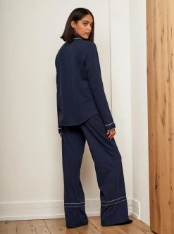 LLC21027/LLC24002_NAVY/WHITE Monogram Bonne Nuit Pajamas