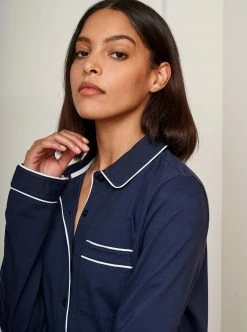 LLC21027/LLC24002_NAVY/WHITE Monogram Bonne Nuit Pajamas