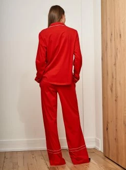 LLC21027/24002_RED/WHITE Monogram Bonne Nuit Pajamas