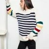 LLC21224_CREAM/NAVY/RAINBOW Marin Sweater Monogram 1 LLC21224_CREAM/NAVY/RAINBOW Marin Sweater Monogram