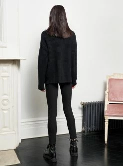 LLC21212_BLACK Monogram Toujours Turtleneck