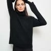 LLC21212_BLACK Monogram Toujours Turtleneck