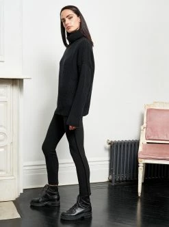 LLC21212_BLACK Monogram Toujours Turtleneck