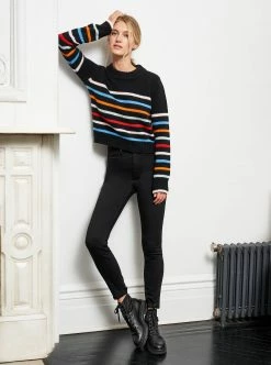 LLC21123_BLACK/RAINBOW Monogram Mini Marin Sweater