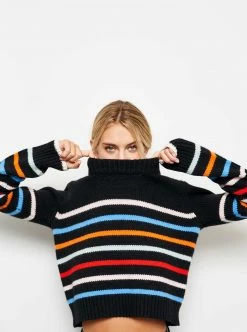 LLC21123_BLACK/RAINBOW Monogram Mini Marin Sweater