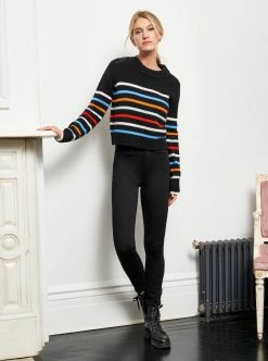 LLC21123_BLACK/RAINBOW Monogram Mini Marin Sweater