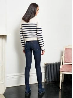 LLC21243_CREAM/NAVY Monogram Mini Marin Cardigan 15 LLC21243_CREAM/NAVY Monogram Mini Marin Cardigan