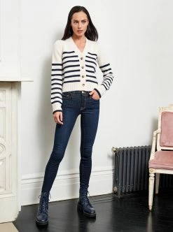 LLC21243_CREAM/NAVY Monogram Mini Marin Cardigan 13 LLC21243_CREAM/NAVY Monogram Mini Marin Cardigan