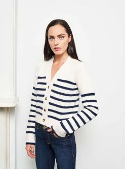 LLC21243_CREAM/NAVY Monogram Mini Marin Cardigan 16 LLC21243_CREAM/NAVY Monogram Mini Marin Cardigan