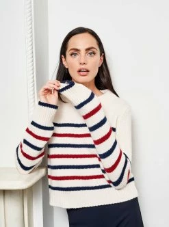 LLC21123_CREAM/NAVY/ BURGUNDY Mini Marin Sweater 12 LLC21123_CREAM/NAVY/ BURGUNDY Mini Marin Sweater