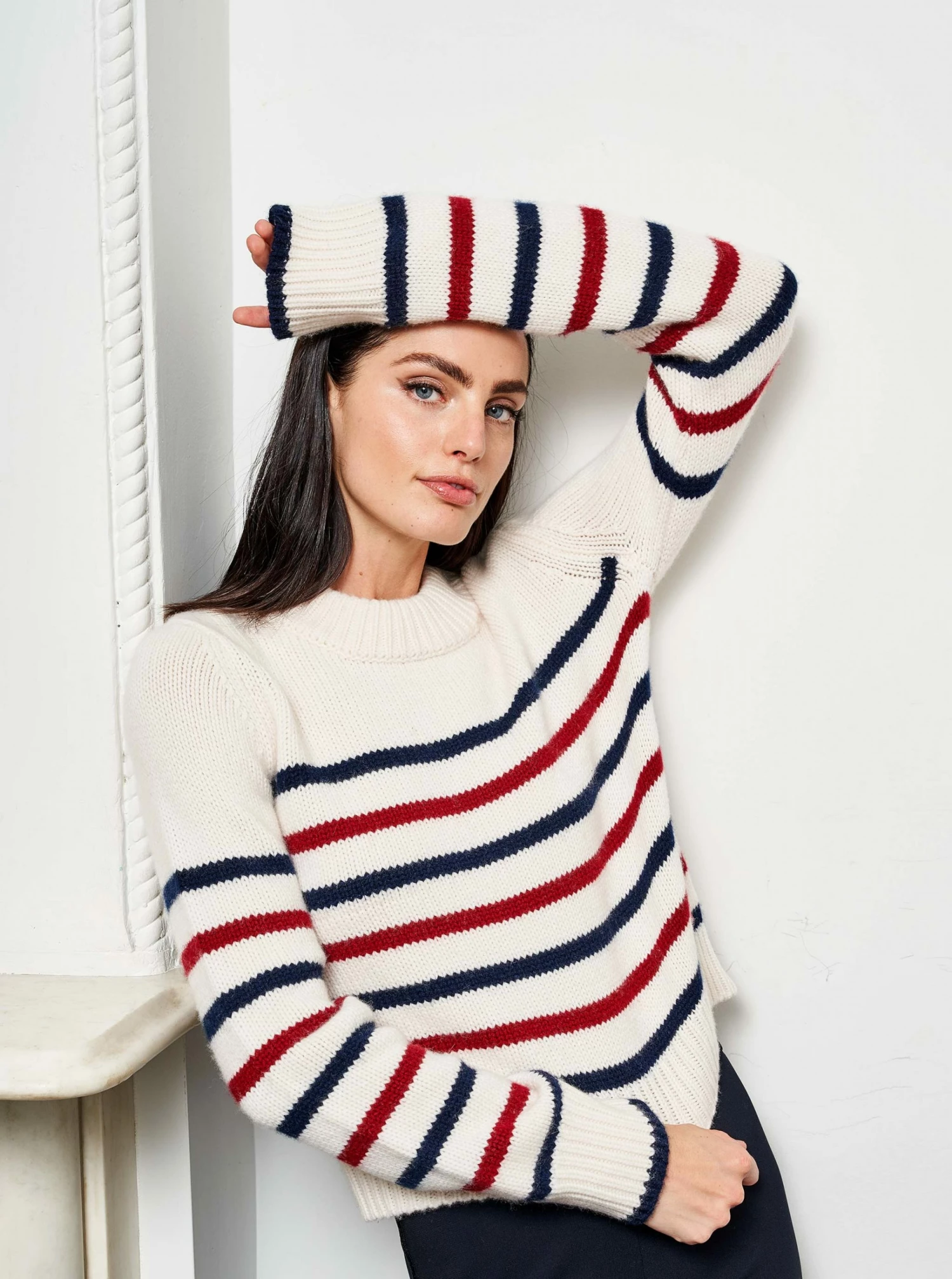 LLC21123_CREAM/NAVY/ BURGUNDY Mini Marin Sweater 3 LLC21123_CREAM/NAVY/ BURGUNDY Mini Marin Sweater