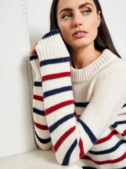 LLC21123_CREAM/NAVY/ BURGUNDY Mini Marin Sweater 14 LLC21123_CREAM/NAVY/ BURGUNDY Mini Marin Sweater