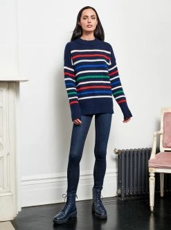 LLC21059_NAVY/RAINBOW Marin Sweater Monogram