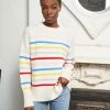 LLC21059_CREAM/BRIGHT-RAINBOW Monogram Marin Sweater