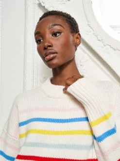 LLC21059_CREAM/BRIGHT-RAINBOW Monogram Marin Sweater