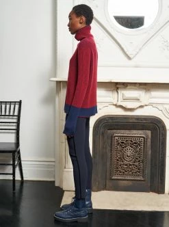 LLC21015_BURGUNDY/NAVY AAA Turtleneck