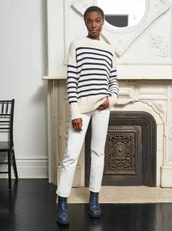 LLC21490_CREAM/NAVY Monogram Marin Sweater