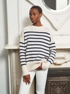 LLC21490_CREAM/NAVY Monogram Marin Sweater