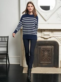 LLC21490_NAVY/CREAM Marin Sweater