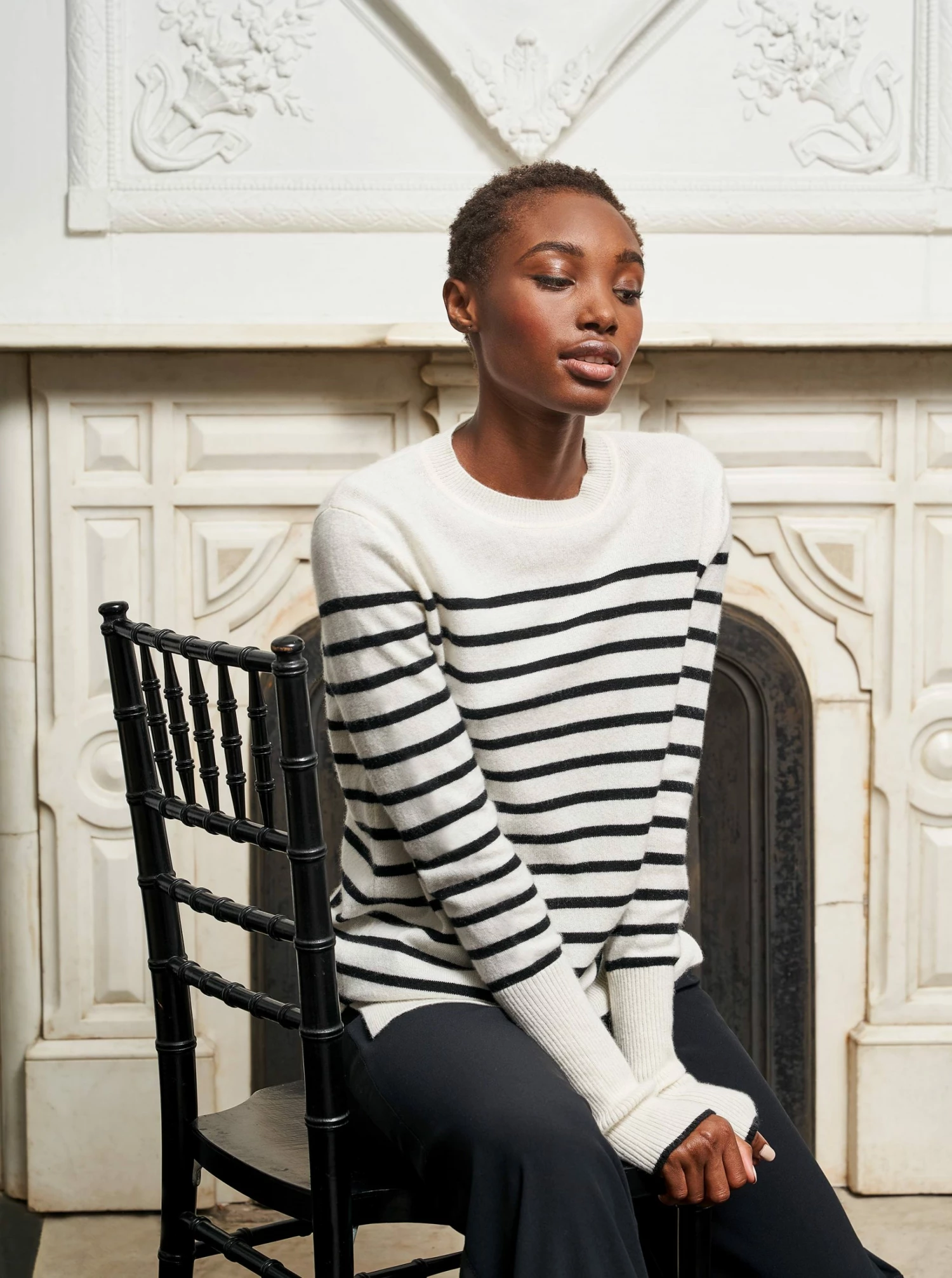 LLC21037_CREAM/BLACK AAA Lean Lines Sweater 7 LLC21037_CREAM/BLACK AAA Lean Lines Sweater