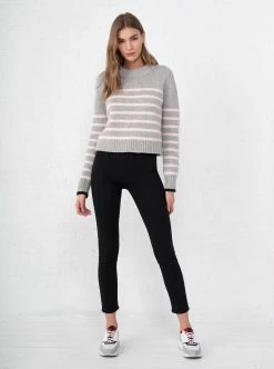 LLC21123_GREY/PINK Mini Marin Sweater Monogram