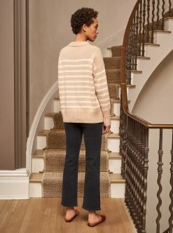 LLC21490_MELANGE CAMEL/CREAM Marin Sweater Monogram