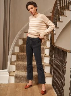 LLC21490_MELANGE CAMEL/CREAM Marin Sweater Monogram