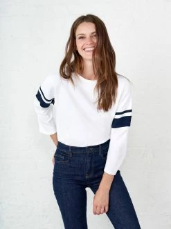 LLC21068_WHITE_NAVY Tees Varsity Tee