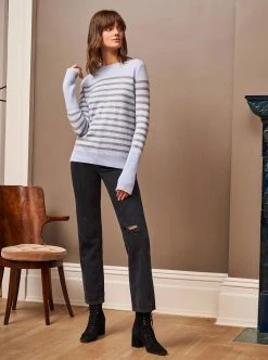 LLC21037_PALE BLUE/GREY/CREME AAA Lean Lines Sweater Knitwear