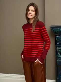 LLC21037_MAROON AAA Lean Lines Sweater