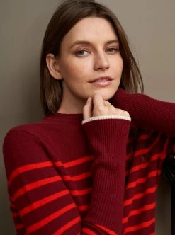 LLC21037_MAROON AAA Lean Lines Sweater